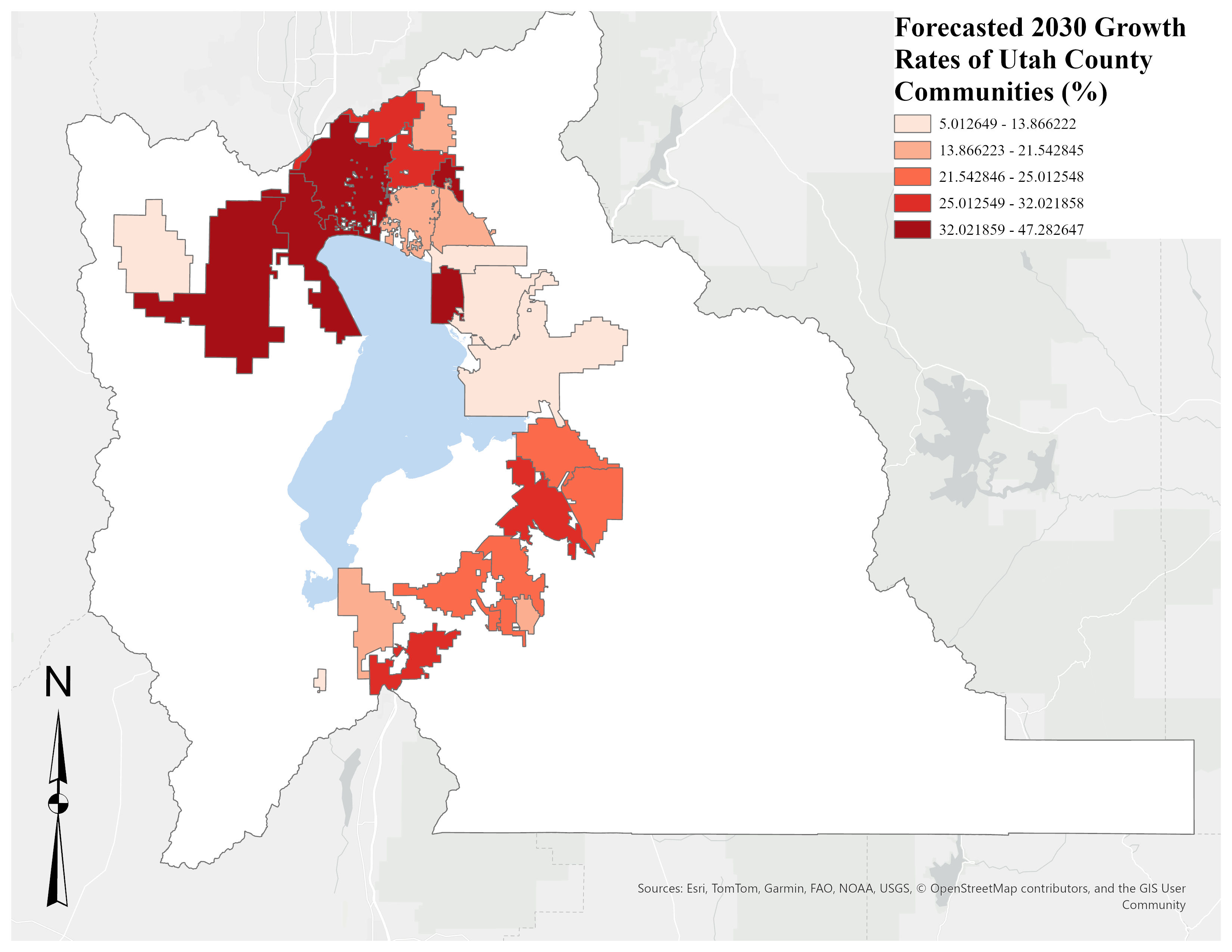 Growth Rates Map